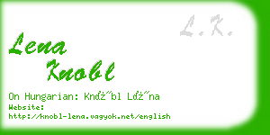 lena knobl business card